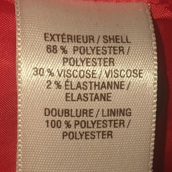 Bright Red Belted Peacoat Size Large - Picture 9 of 10